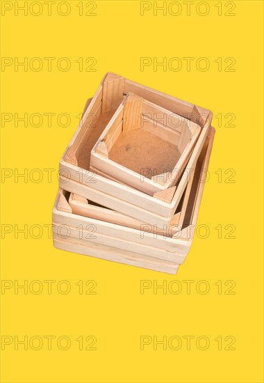 Wooden Shipping Crate. Wooden Box used to ship goods and products