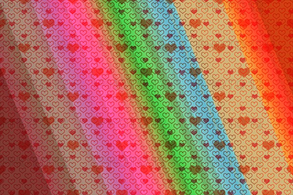 Hearts patterns template for greeting card or valentine s day