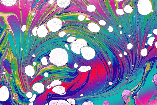 Abstract creative marbling pattern for fabric