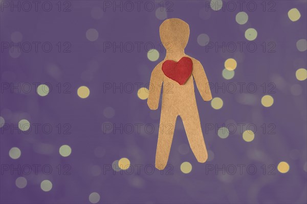 Valentine's day wording on torn paper as Love concept