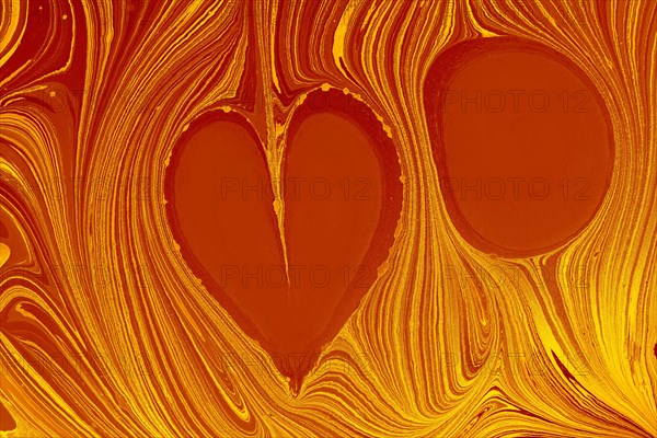 Abstract picture of the heart. Creative marbling heart pattern background texture