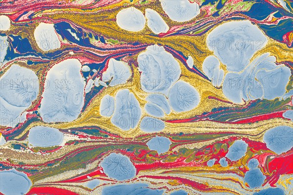 Abstract marbling pattern for fabric