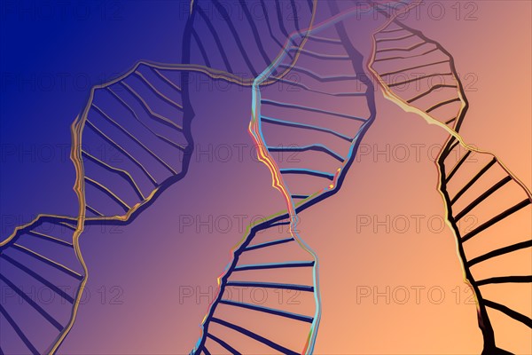 Genome sequencing concept of genome editing. Biotechnology of molecule