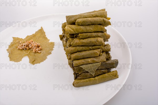 Stuffed grape leaves in Turkish style cooking