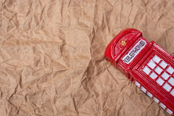 Classical British style Red phone booth of London