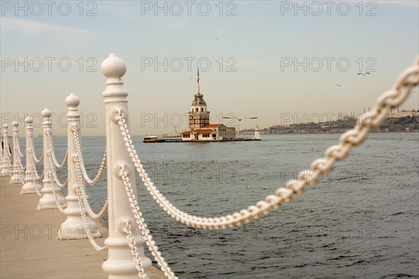 Maiden's Tower located in the Bosphorus