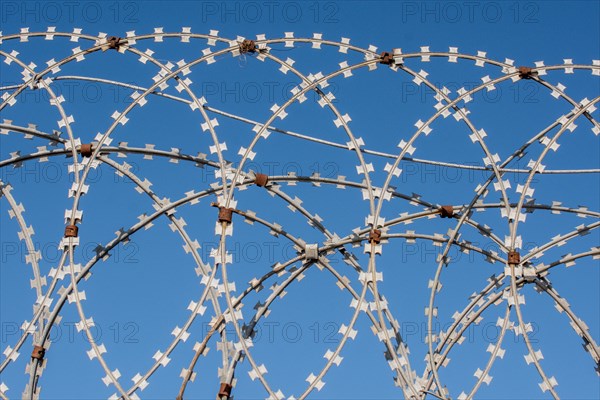 Barbed wire fence used for protection purposes