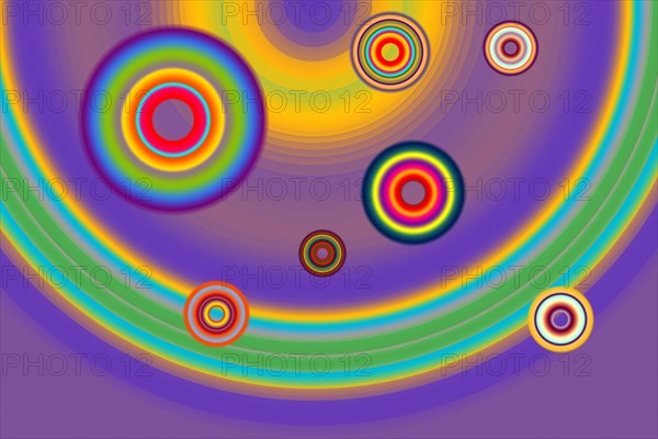 Abstract colorful circle geometric pattern design and background