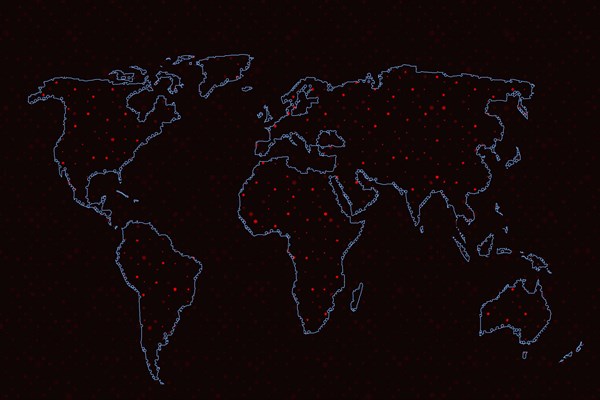 World map design. Earth with continents. Map of europe and america