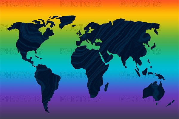 World map design. Earth with continents. Map of europe and america