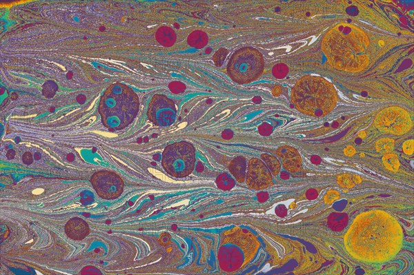 Abstract marbling pattern for fabric