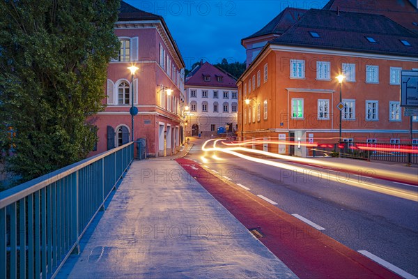 St Mary's Bridge with a view of Mariahilfstrasse in Passau