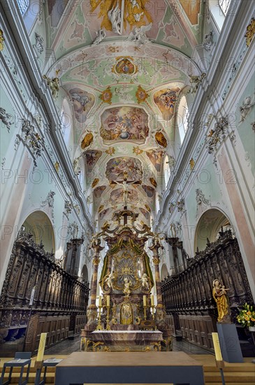 Main altar of the baroque monastery church of St George