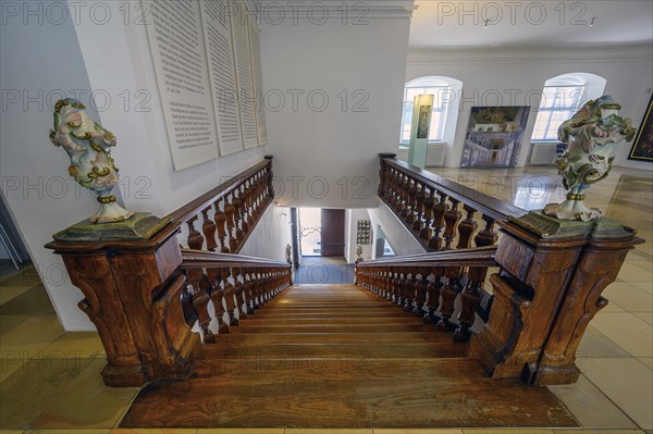 The staircase in the museum of the monastery