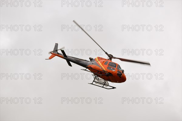 Aerospatiale 350B3 Ecureuil helicopter from the Air Service Centre on a supply flight to the Magdeburger Huette in the Stubai Alps