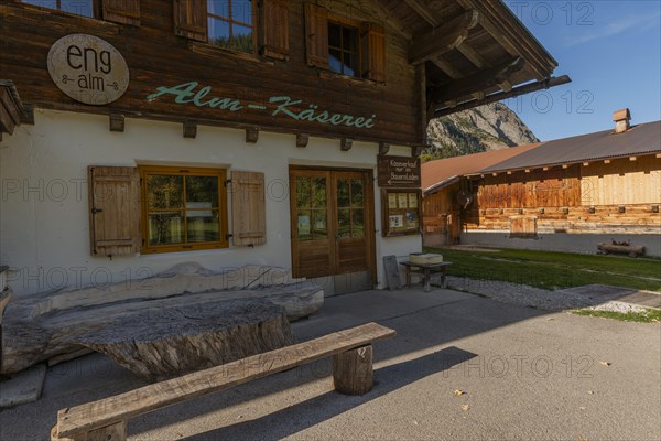 Alpine dairy in the alpine village of Eng in Engtal