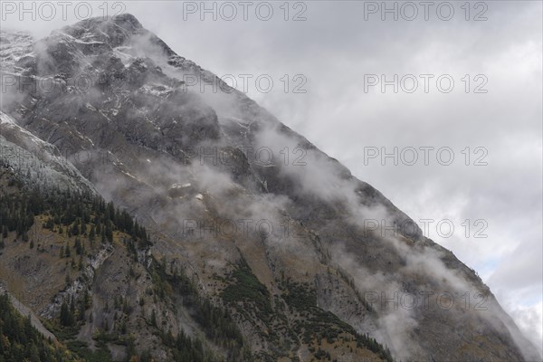 Fog in the Karwendel nature park Park