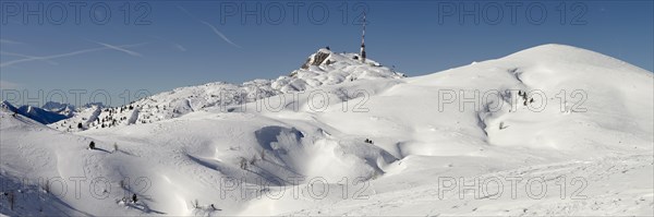 Dobratsch summit with transmission mast