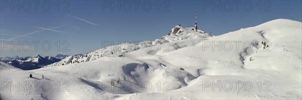 Dobratsch summit with transmission mast