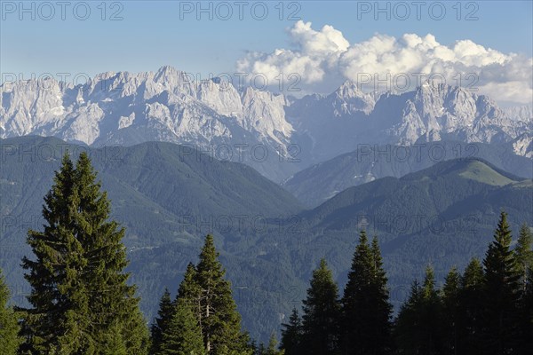 View from the Dobratsch into the Julian Alps