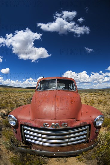 Decommissioned classic car