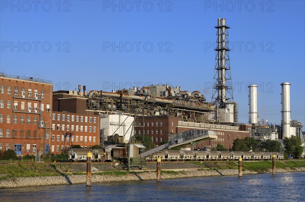 Chemical factory along the Rhine River
