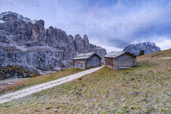 Huts on the Gardena Pass