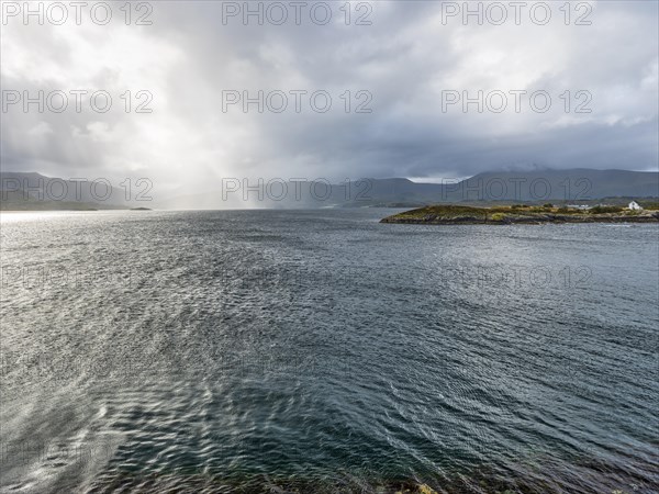 Rain front over the sea