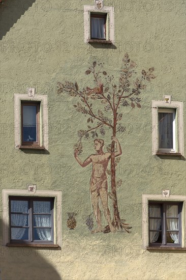 Wall relief from the 1950s on a residential building