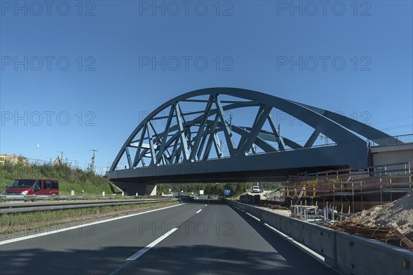 New construction of a bridge over the A6 federal motorway