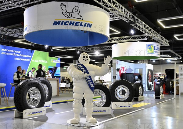 Exhibition stand Michelin man truck tyres