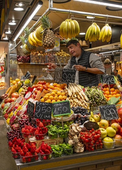 Fruits for sale at La Boqueria market