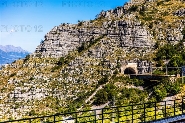 Numerous tunnels along the route