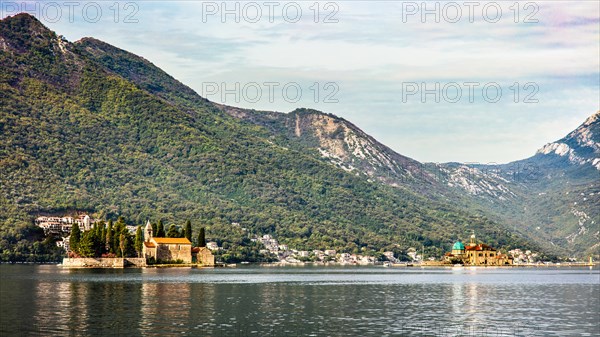 The former seafaring centre of Perast with the two beautiful offshore islands of Sveti Dorde