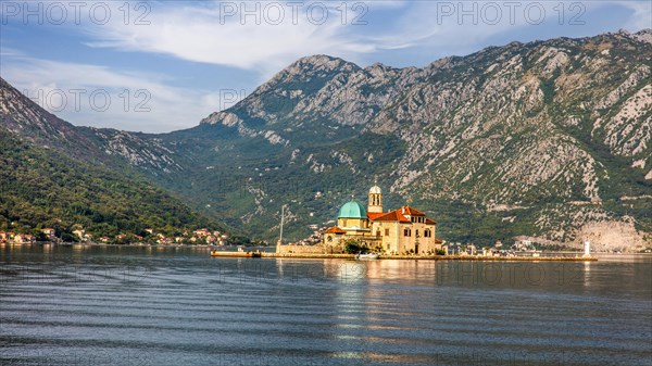 The former seafaring centre of Perast with the beautiful offshore island of Gospa od Skrpjela