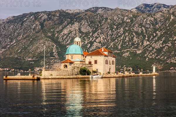 The former seafaring centre of Perast with the beautiful offshore island of Gospa od Skrpjela