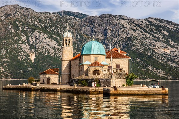 The former seafaring centre of Perast with the beautiful offshore island of Gospa od Skrpjela