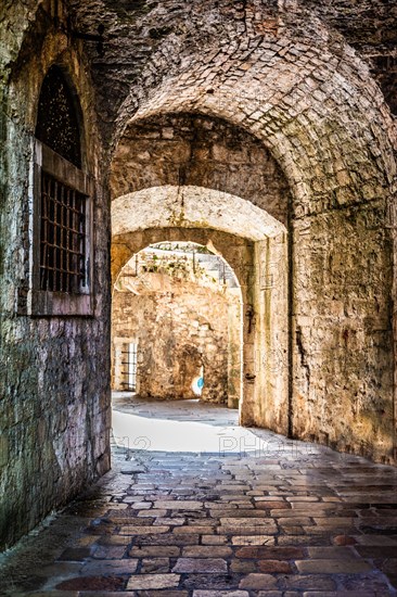 Medieval town of Kotor with winding alleyways