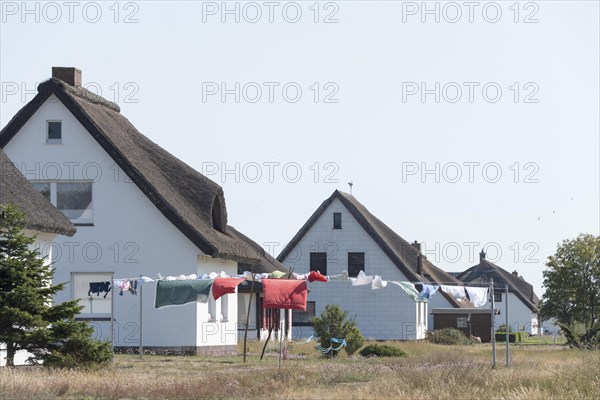 Laundry fluttering in the wind