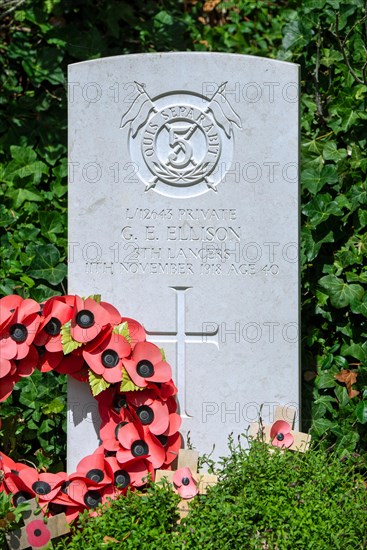 Grave of private G. E. Ellison