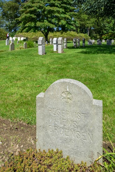 German WWI headstone at the St. Symphorien Military Cemetery