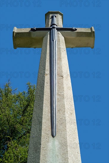 WWI British Cross of Sacrifice at the St. Symphorien Military Cemetery