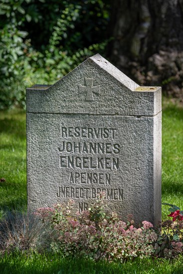 German WWI headstone at the St. Symphorien Military Cemetery