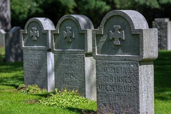 German WWI headstones at the St. Symphorien Military Cemetery
