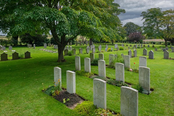 British WWI headstones at the St. Symphorien Military Cemetery