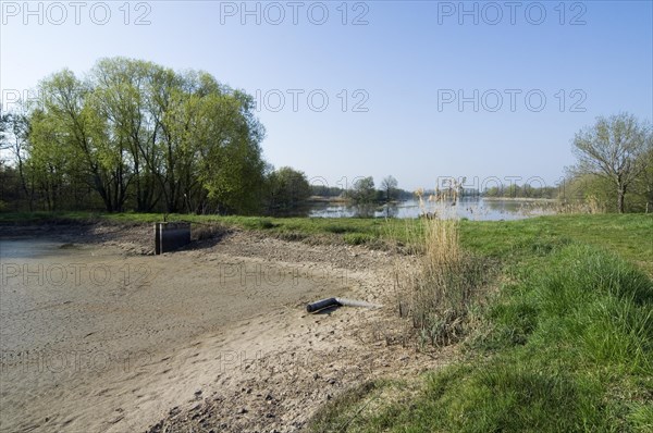 Drained lake