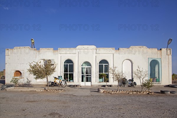 Road house in the Karakum desert on the way to Turkmenabad