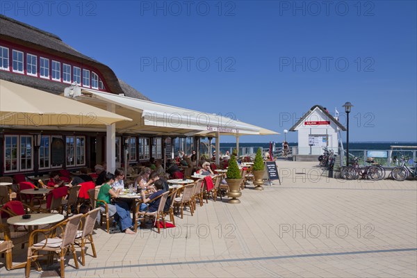 Cafe restaurant along the promenade at the seaside resort Haffkrug