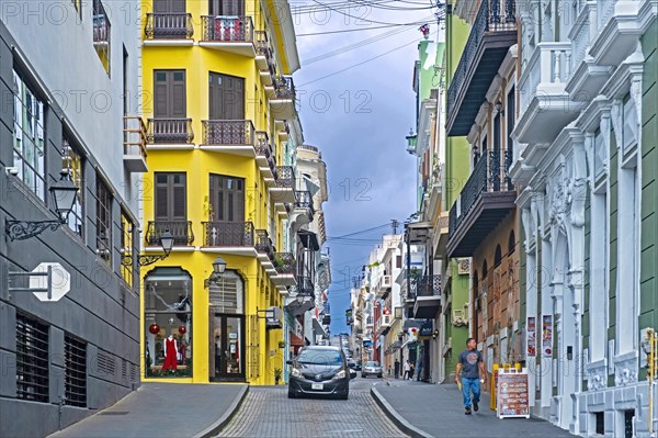 Shops and cafes in Old San Juan