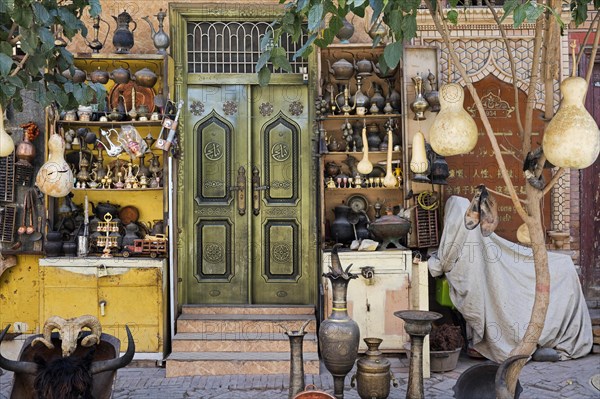 Antique for sale in antiques shop in the old city center of Kashgar